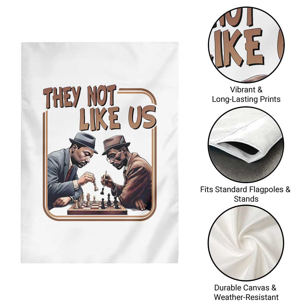 MLK And Malcolm X Garden Flag They Not Like Us Revolutionary Leaders - Wonder Print Shop