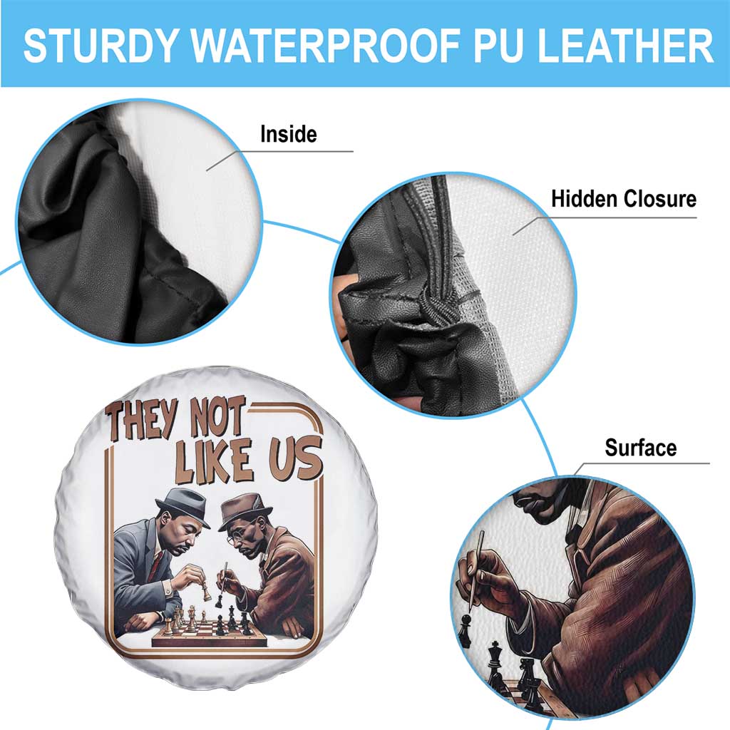 MLK And Malcolm X Spare Tire Cover They Not Like Us Revolutionary Leaders - Wonder Print Shop
