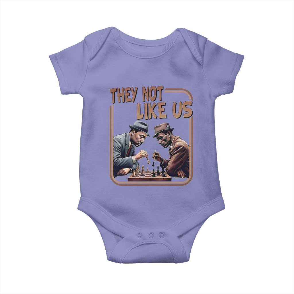 MLK And Malcolm X Baby Onesie They Not Like Us Revolutionary Leaders - Wonder Print Shop