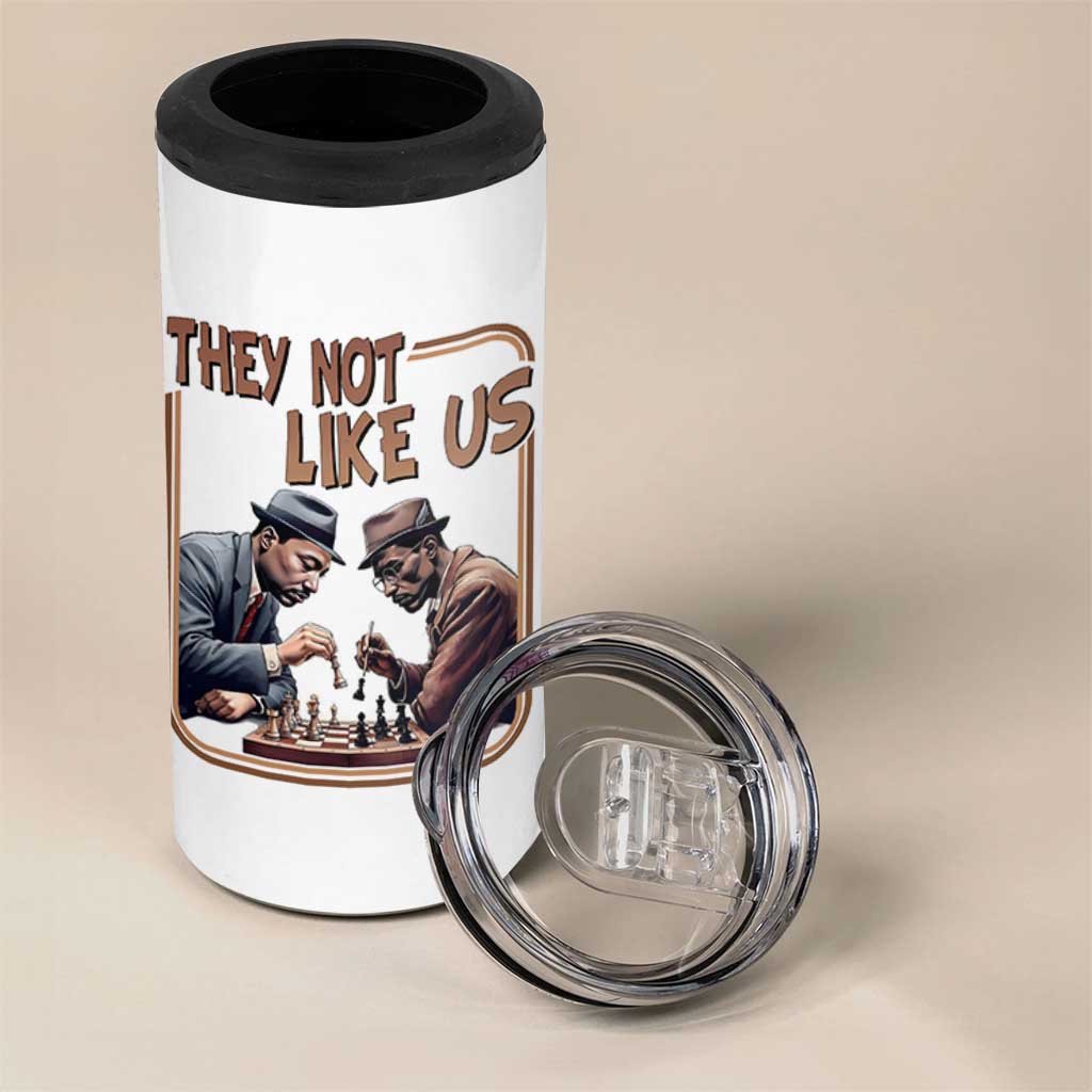 MLK And Malcolm X 4 in 1 Can Cooler Tumbler They Not Like Us Revolutionary Leaders - Wonder Print Shop
