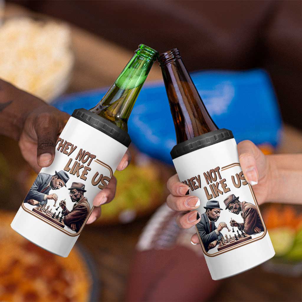 MLK And Malcolm X 4 in 1 Can Cooler Tumbler They Not Like Us Revolutionary Leaders - Wonder Print Shop