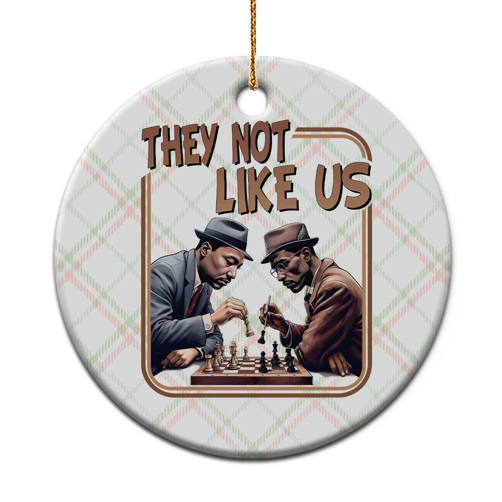 MLK And Malcolm X Ceramic Ornament They Not Like Us Revolutionary Leaders - Wonder Print Shop
