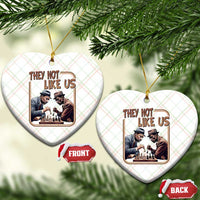MLK And Malcolm X Ceramic Ornament They Not Like Us Revolutionary Leaders - Wonder Print Shop