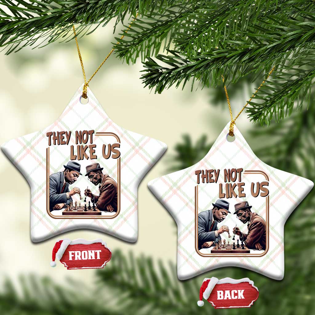 MLK And Malcolm X Ceramic Ornament They Not Like Us Revolutionary Leaders - Wonder Print Shop