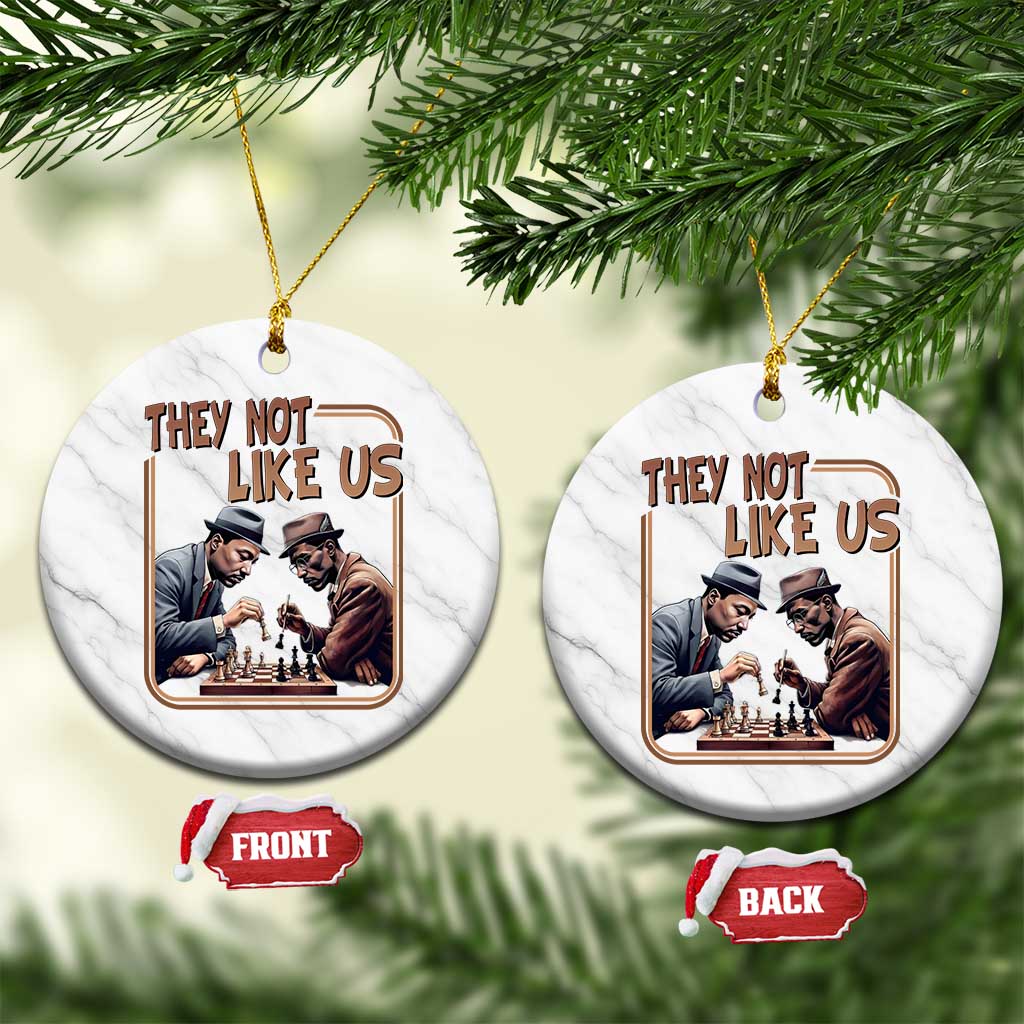 MLK And Malcolm X Ceramic Ornament They Not Like Us Revolutionary Leaders - Wonder Print Shop
