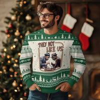 MLK And Malcolm X Ugly Christmas Sweater They Not Like Us Revolutionary Leaders - Wonder Print Shop