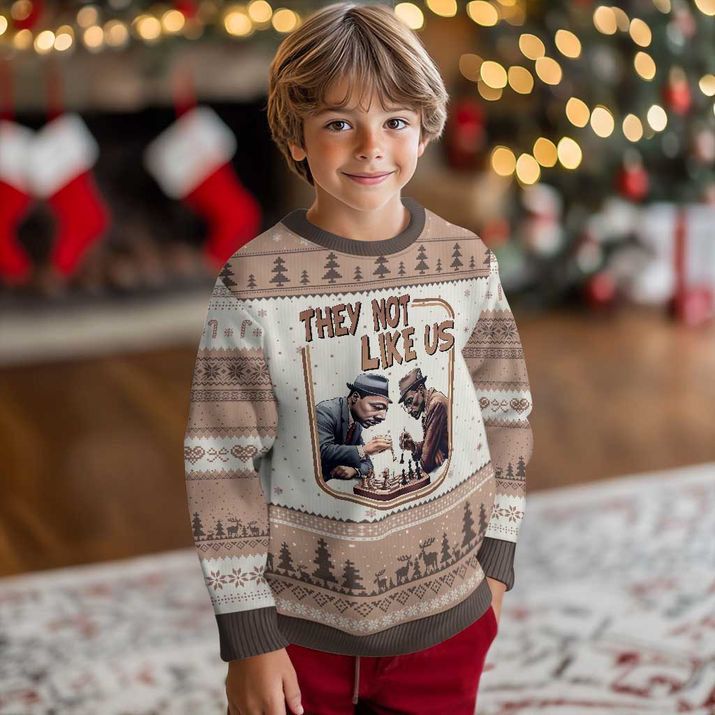 MLK And Malcolm X Ugly Christmas Sweater They Not Like Us Revolutionary Leaders - Wonder Print Shop
