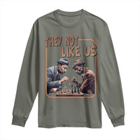 MLK And Malcolm X Long Sleeve Shirt They Not Like Us Revolutionary Leaders - Wonder Print Shop