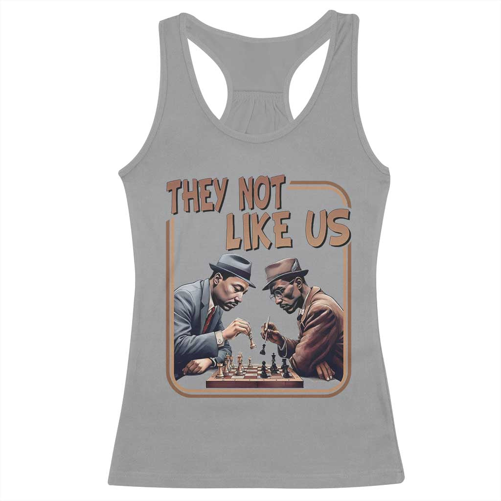 MLK And Malcolm X Racerback Tank Top They Not Like Us Revolutionary Leaders - Wonder Print Shop