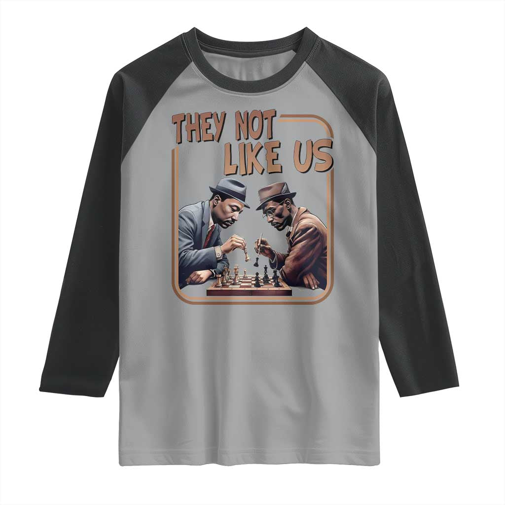 MLK And Malcolm X Raglan Shirt They Not Like Us Revolutionary Leaders - Wonder Print Shop