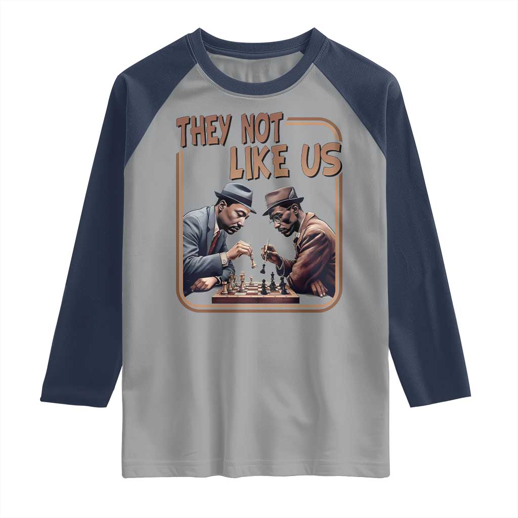 MLK And Malcolm X Raglan Shirt They Not Like Us Revolutionary Leaders - Wonder Print Shop