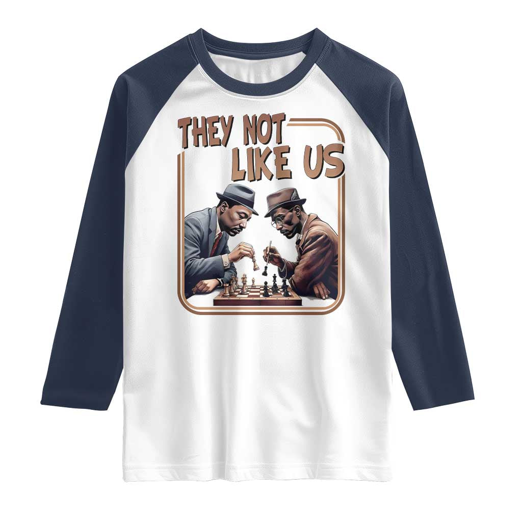 MLK And Malcolm X Raglan Shirt They Not Like Us Revolutionary Leaders - Wonder Print Shop