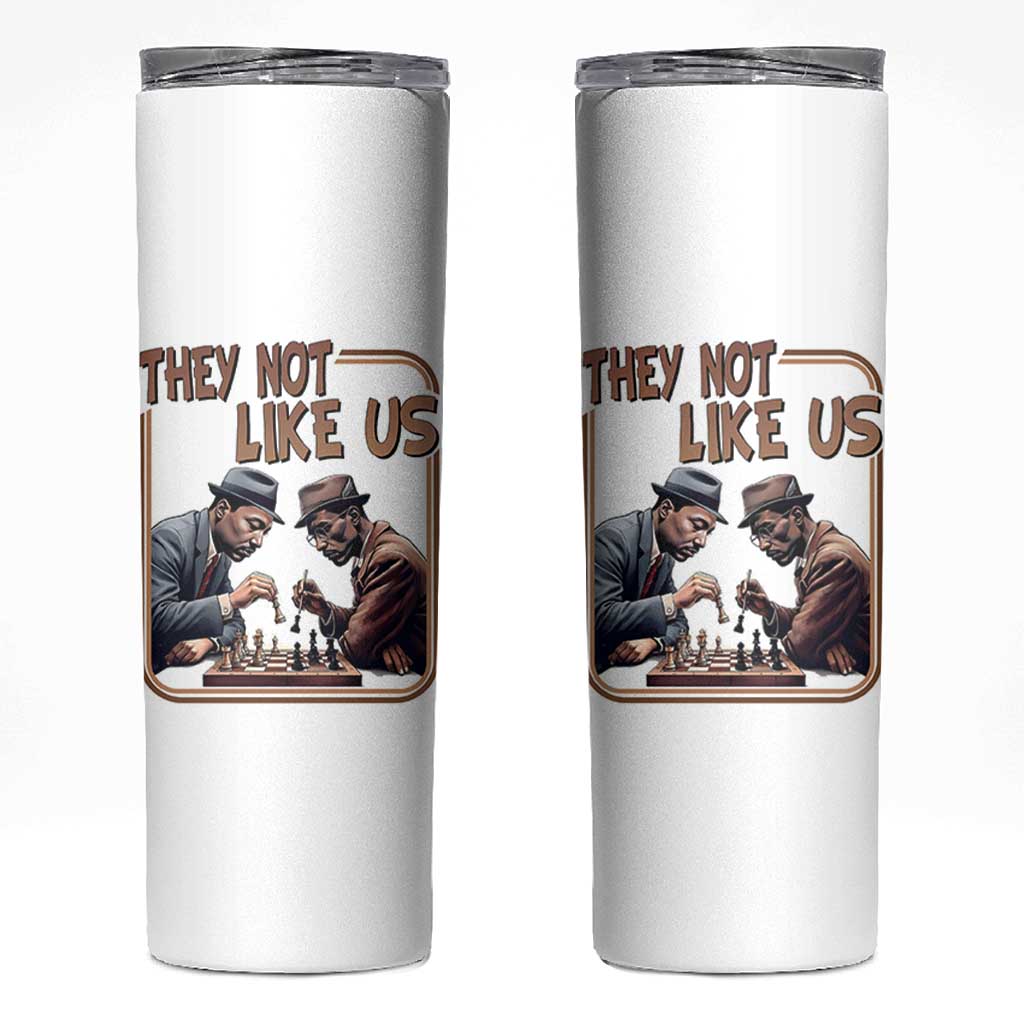 MLK And Malcolm X Skinny Tumbler They Not Like Us Revolutionary Leaders - Wonder Print Shop