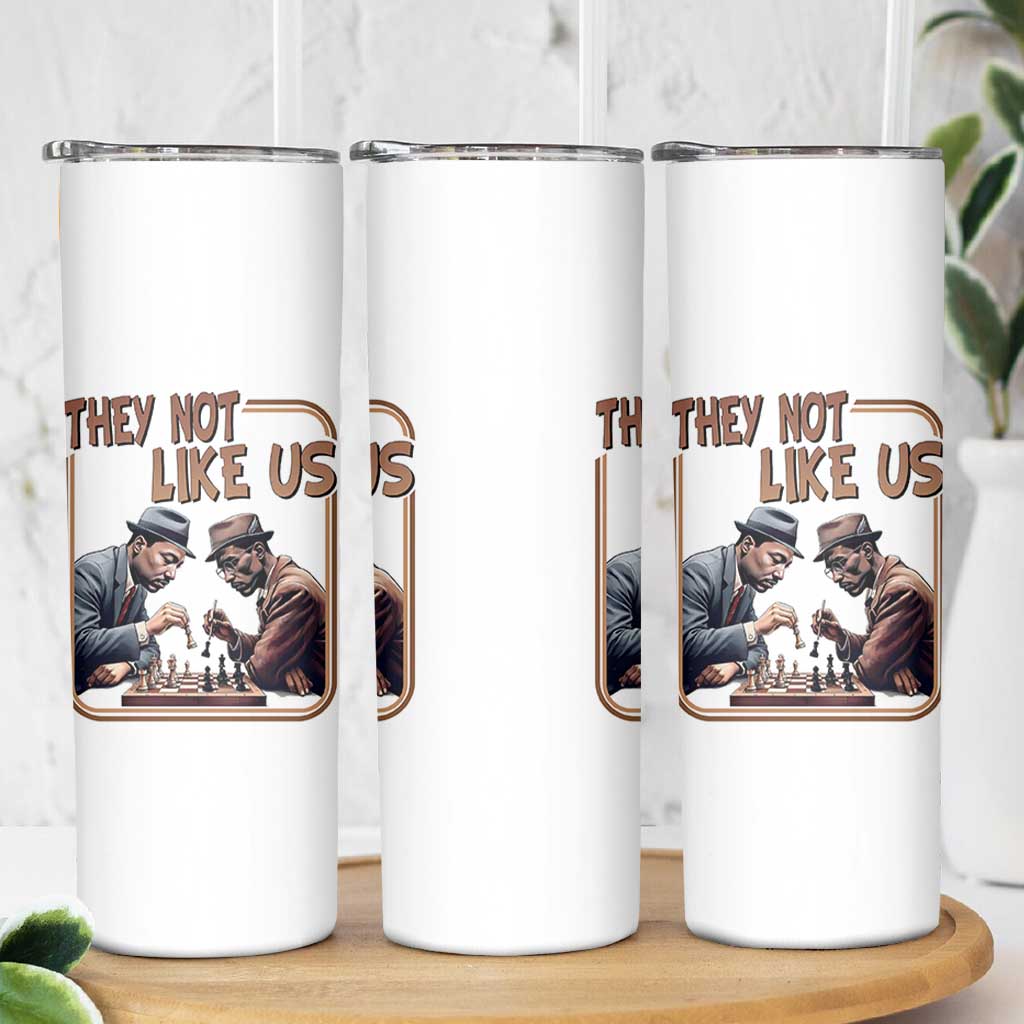 MLK And Malcolm X Skinny Tumbler They Not Like Us Revolutionary Leaders - Wonder Print Shop
