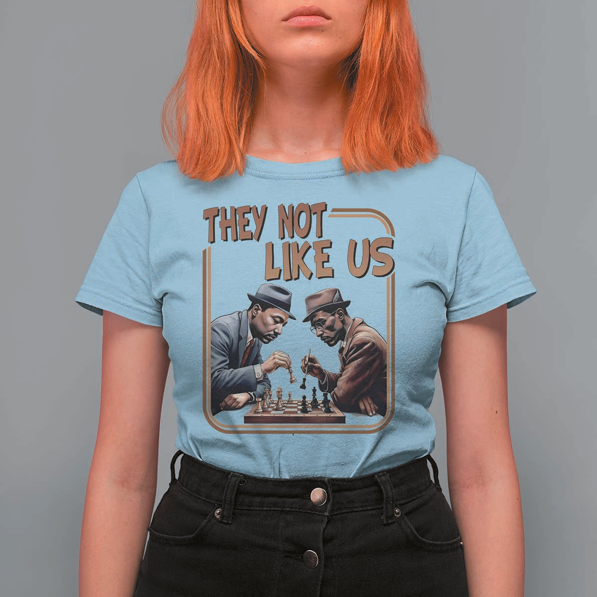 MLK And Malcolm X T Shirt For Women They Not Like Us Revolutionary Leaders - Wonder Print Shop