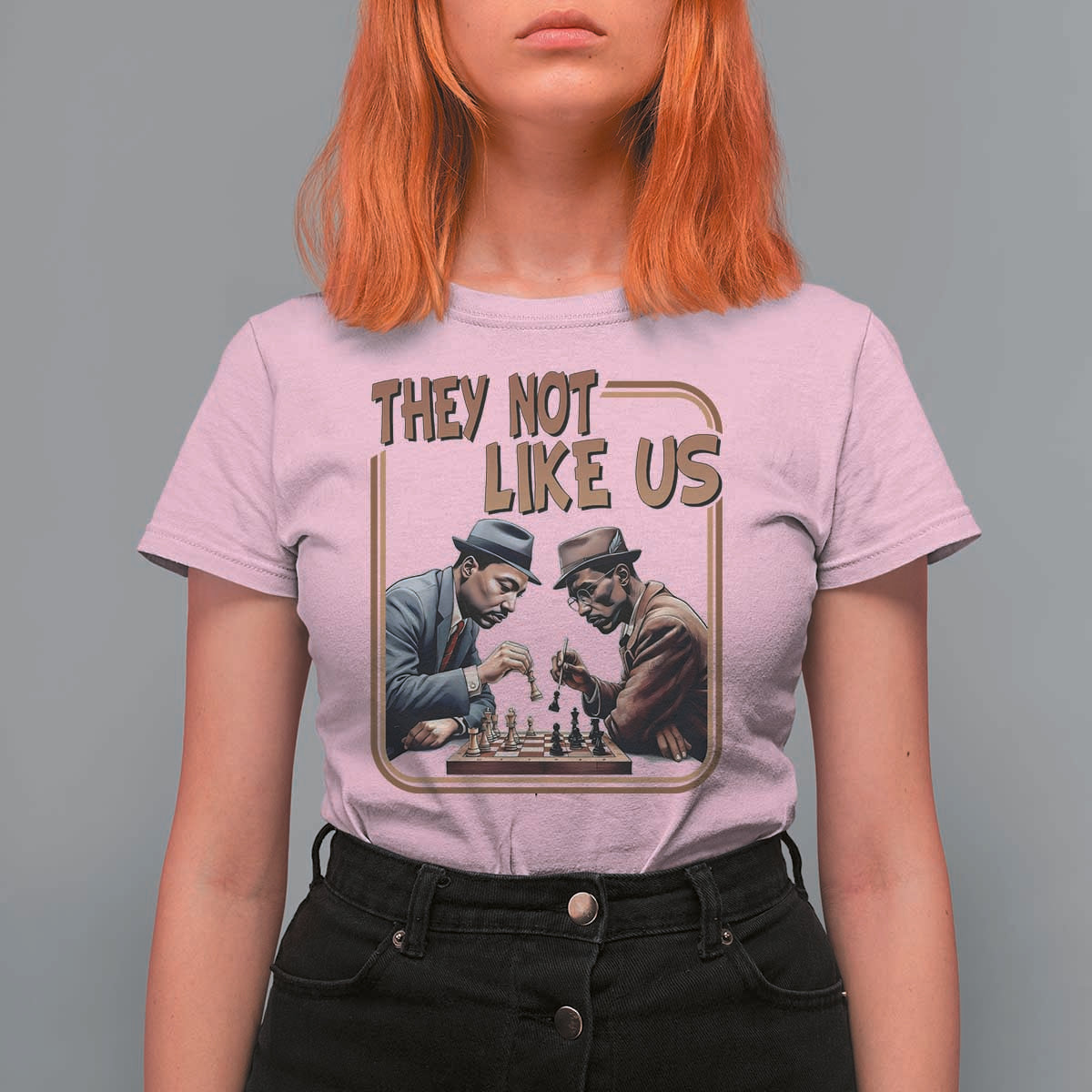 MLK And Malcolm X T Shirt For Women They Not Like Us Revolutionary Leaders - Wonder Print Shop