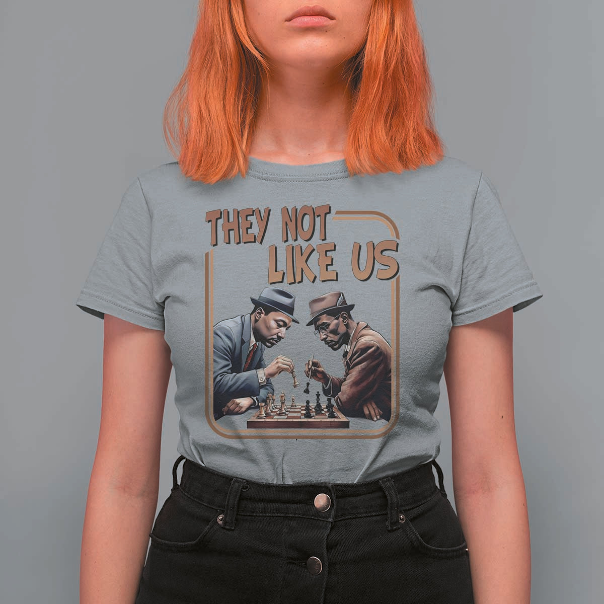 MLK And Malcolm X T Shirt For Women They Not Like Us Revolutionary Leaders - Wonder Print Shop