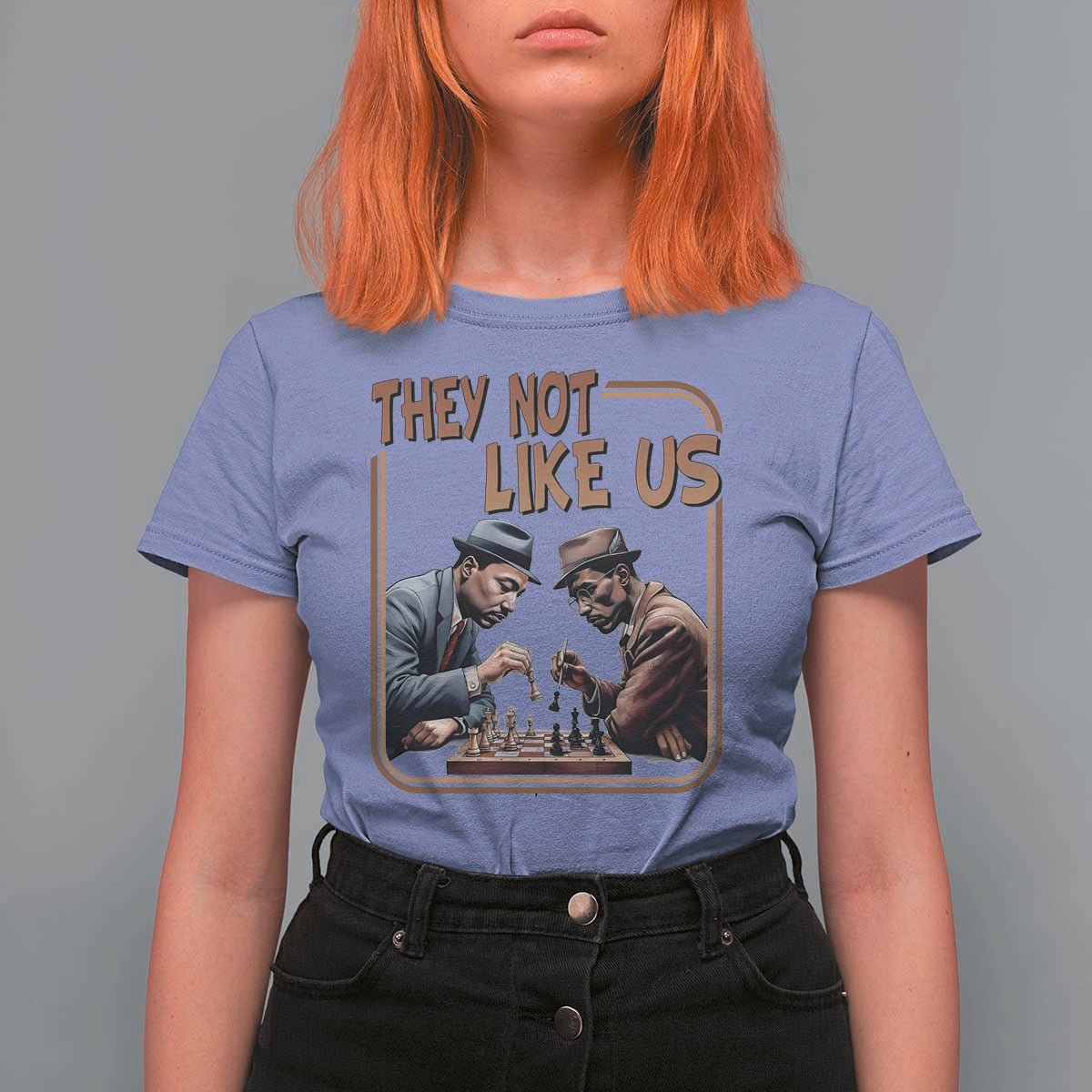 MLK And Malcolm X T Shirt For Women They Not Like Us Revolutionary Leaders - Wonder Print Shop