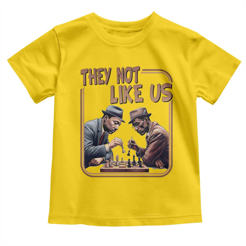 MLK And Malcolm X Toddler T Shirt They Not Like Us Revolutionary Leaders - Wonder Print Shop