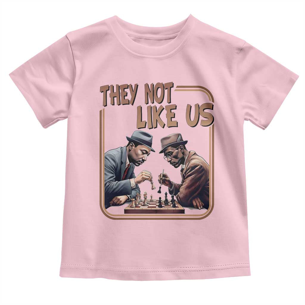 MLK And Malcolm X Toddler T Shirt They Not Like Us Revolutionary Leaders - Wonder Print Shop