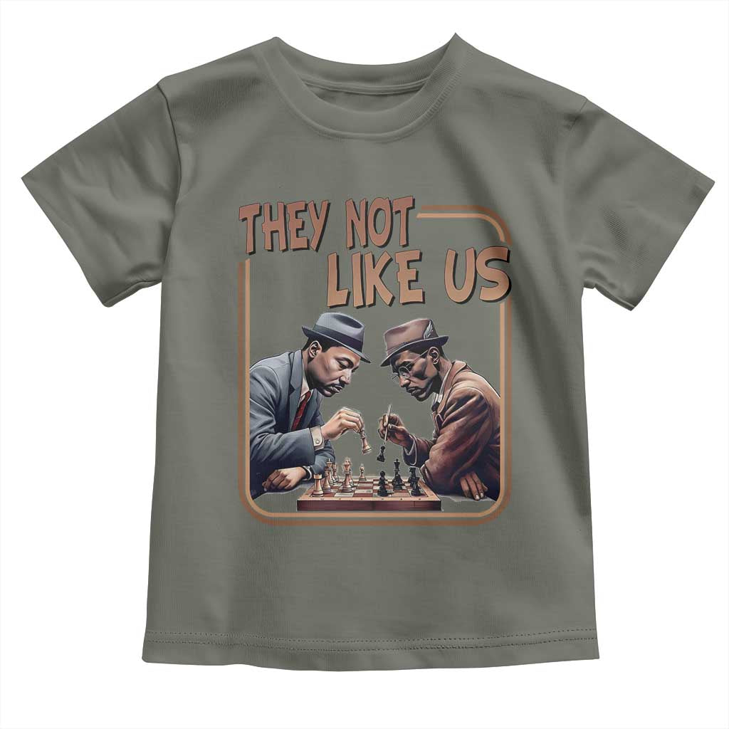 MLK And Malcolm X Toddler T Shirt They Not Like Us Revolutionary Leaders - Wonder Print Shop