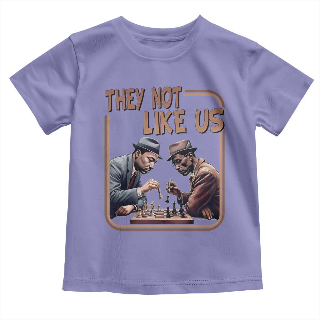 MLK And Malcolm X Toddler T Shirt They Not Like Us Revolutionary Leaders - Wonder Print Shop