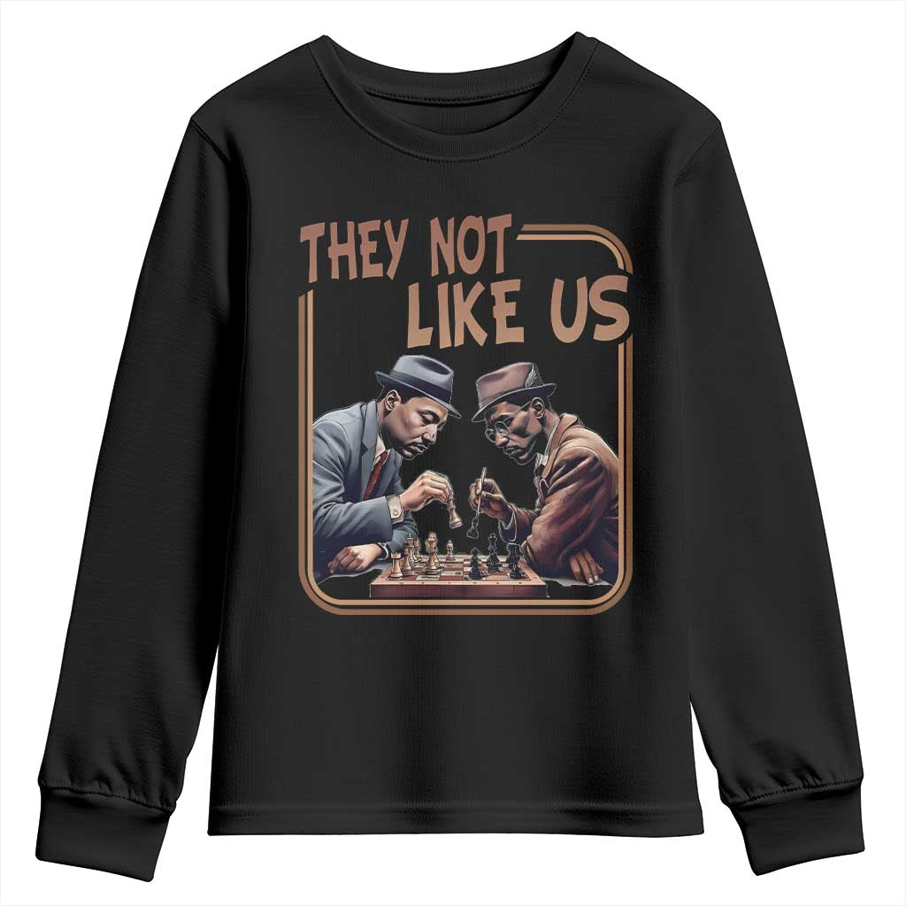 MLK And Malcolm X Youth Sweatshirt They Not Like Us Revolutionary Leaders - Wonder Print Shop