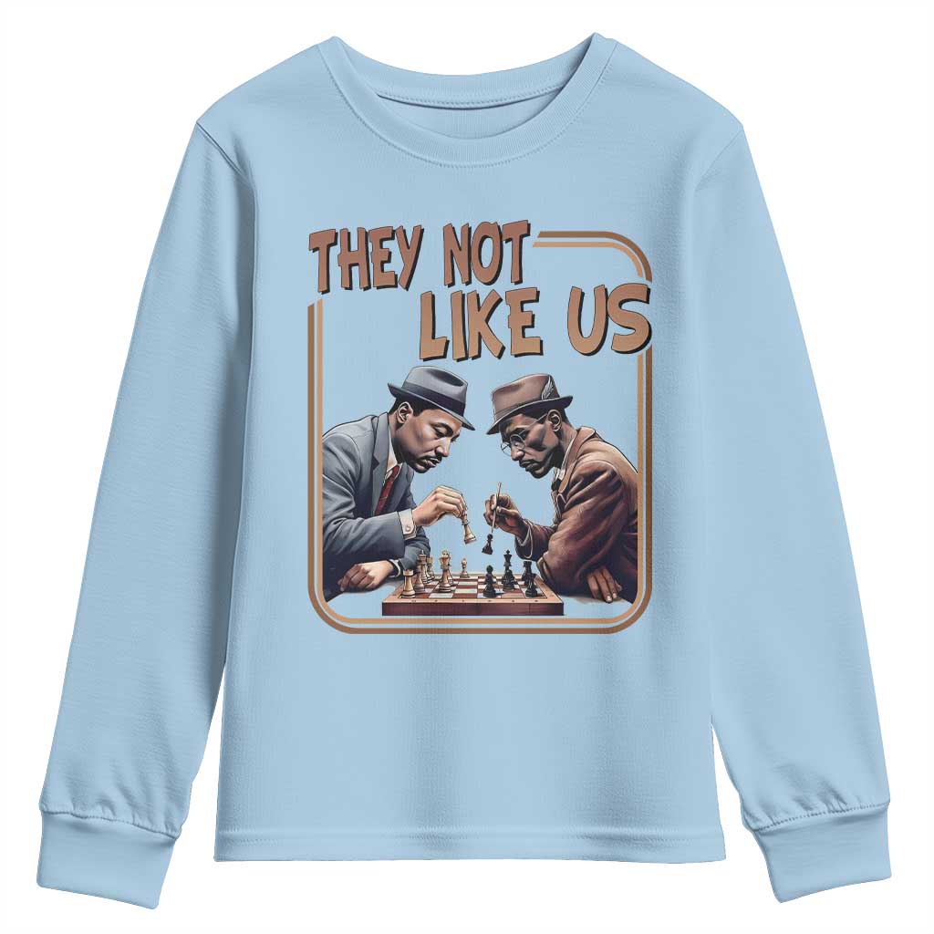 MLK And Malcolm X Youth Sweatshirt They Not Like Us Revolutionary Leaders - Wonder Print Shop