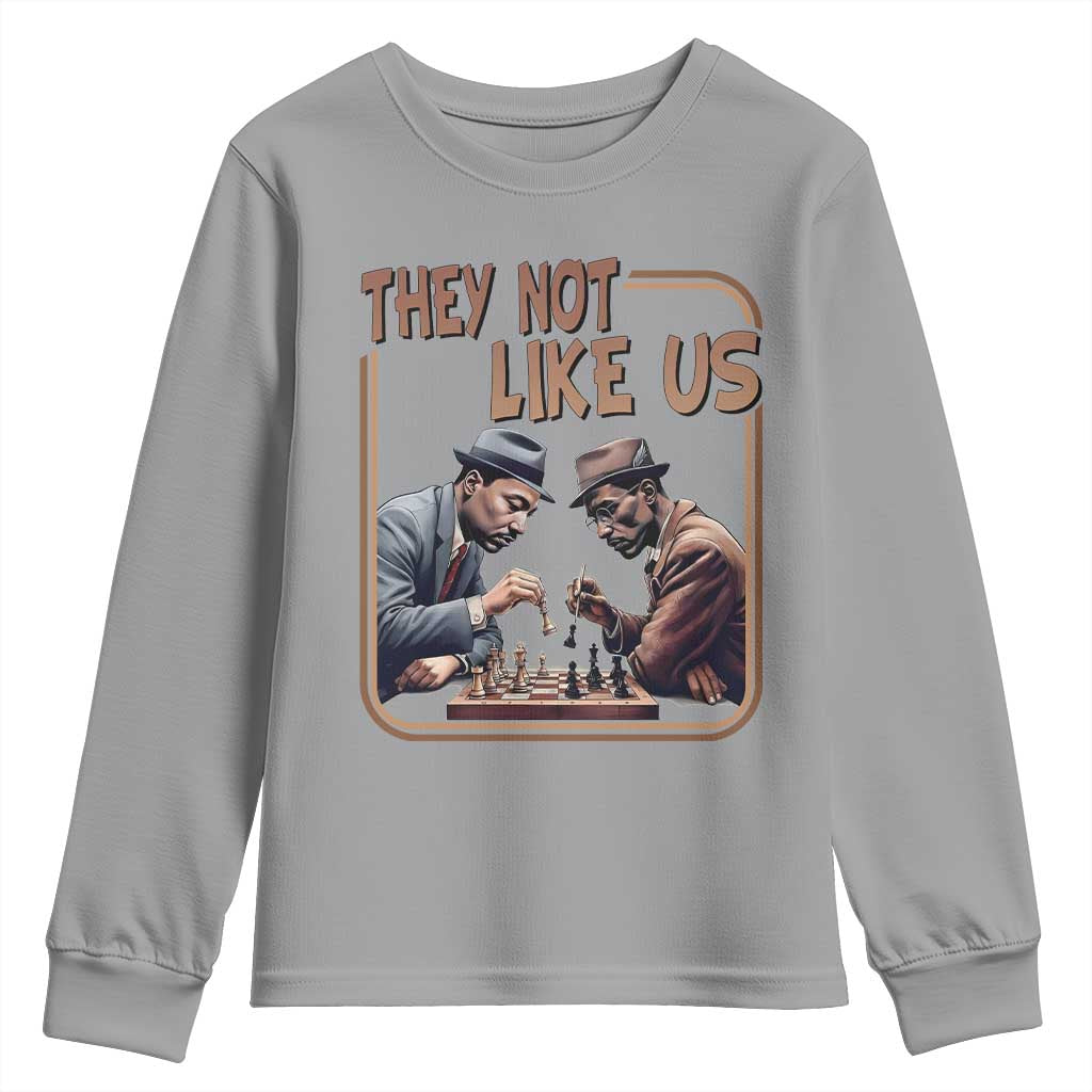 MLK And Malcolm X Youth Sweatshirt They Not Like Us Revolutionary Leaders - Wonder Print Shop