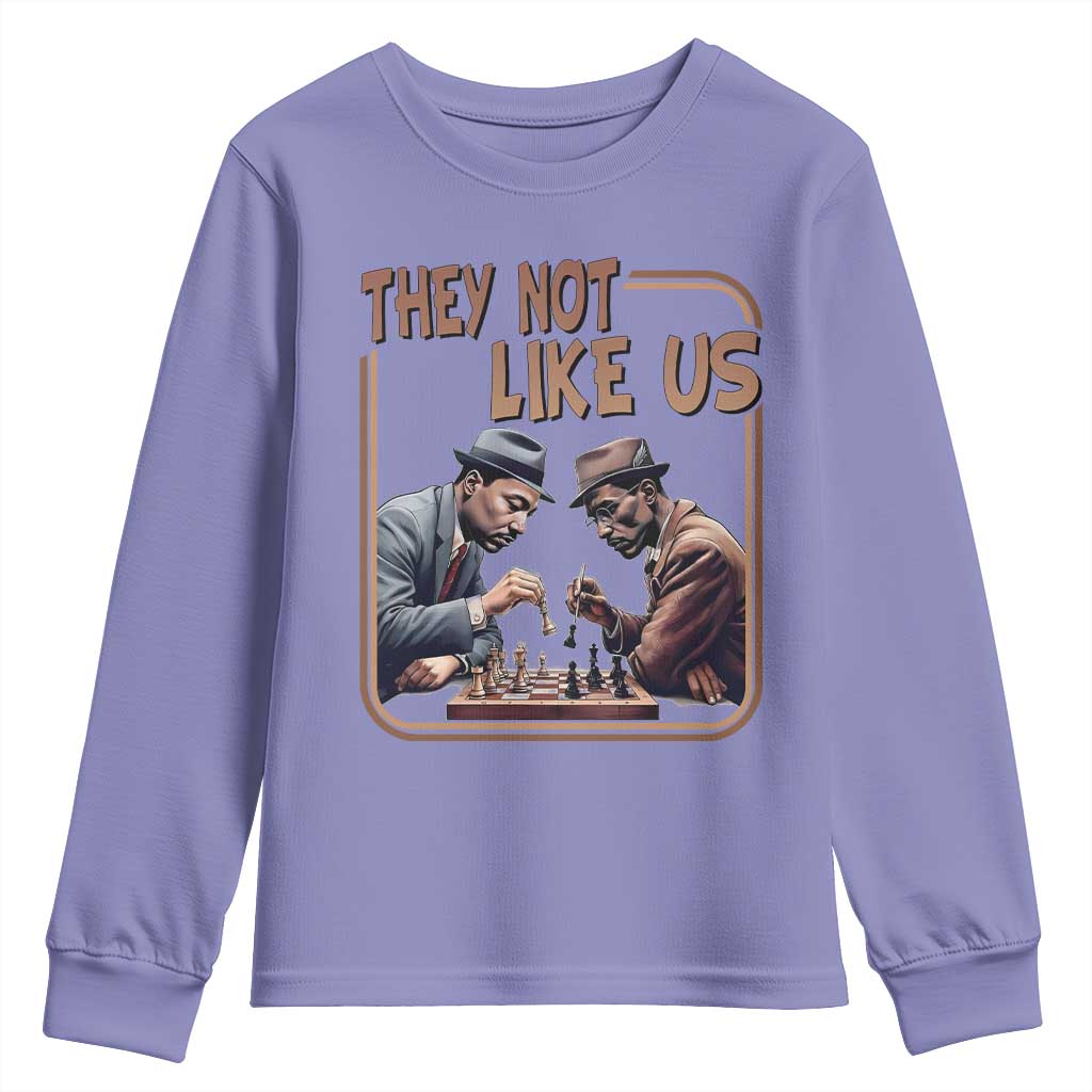 MLK And Malcolm X Youth Sweatshirt They Not Like Us Revolutionary Leaders - Wonder Print Shop