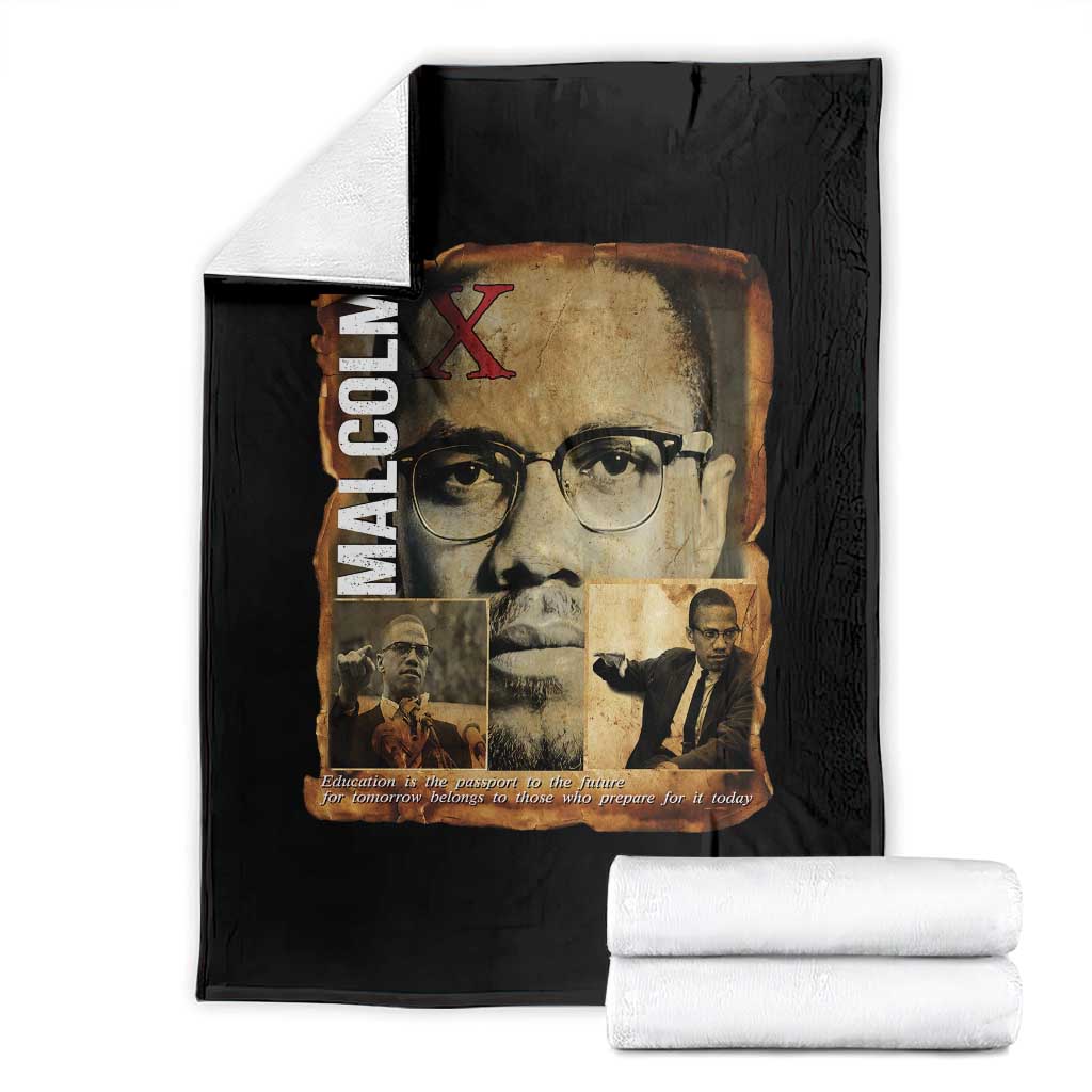 Education Is The Passport To The Future Throw Blanket Malcolm X Quote - Wonder Print Shop