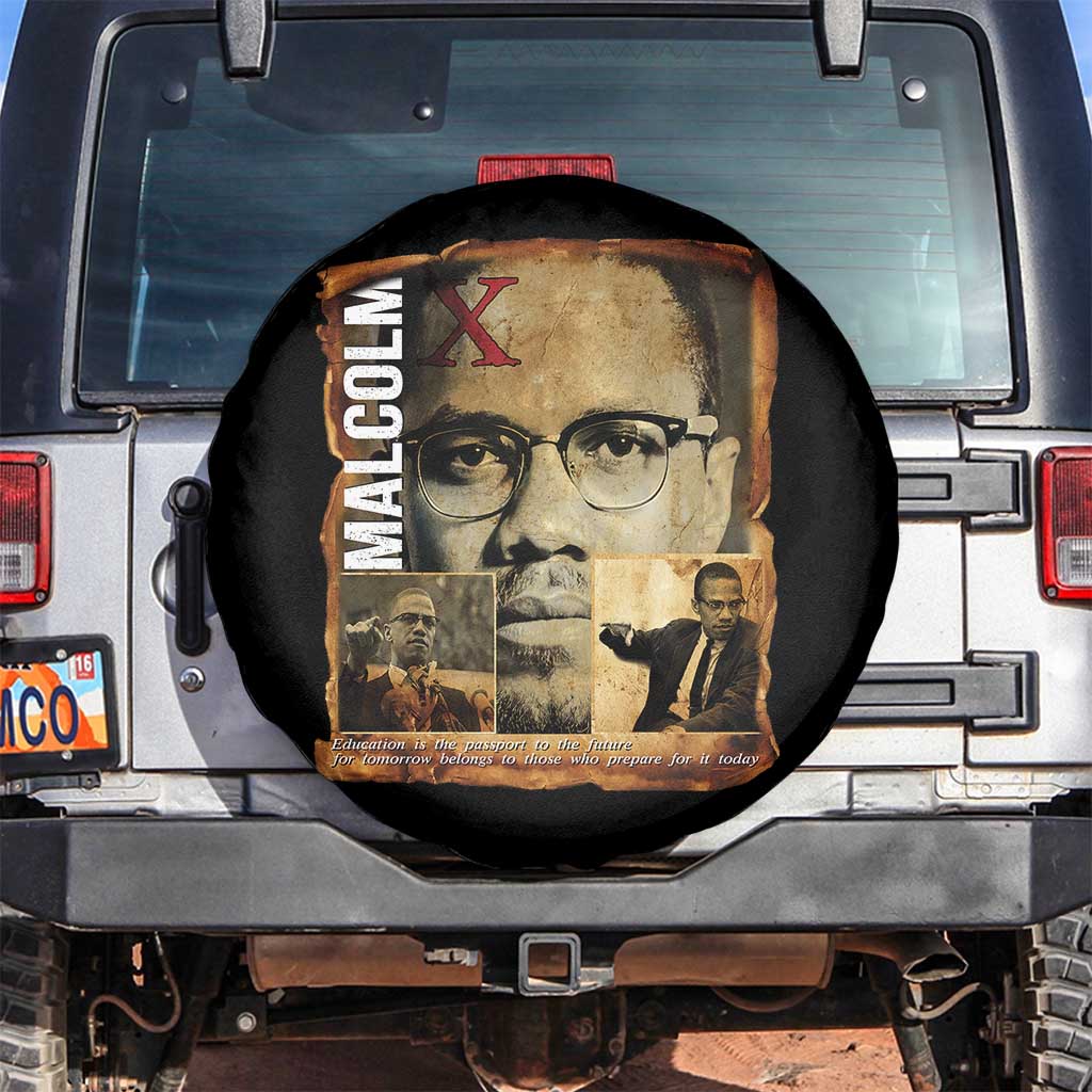 Education Is The Passport To The Future Spare Tire Cover Malcolm X Quote - Wonder Print Shop