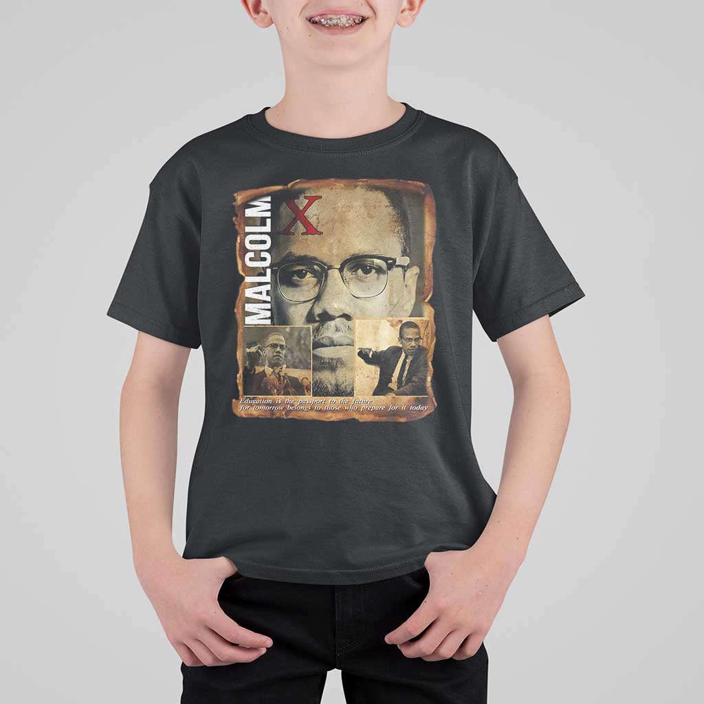 Education Is The Passport To The Future T Shirt For Kid Malcolm X Quote - Wonder Print Shop