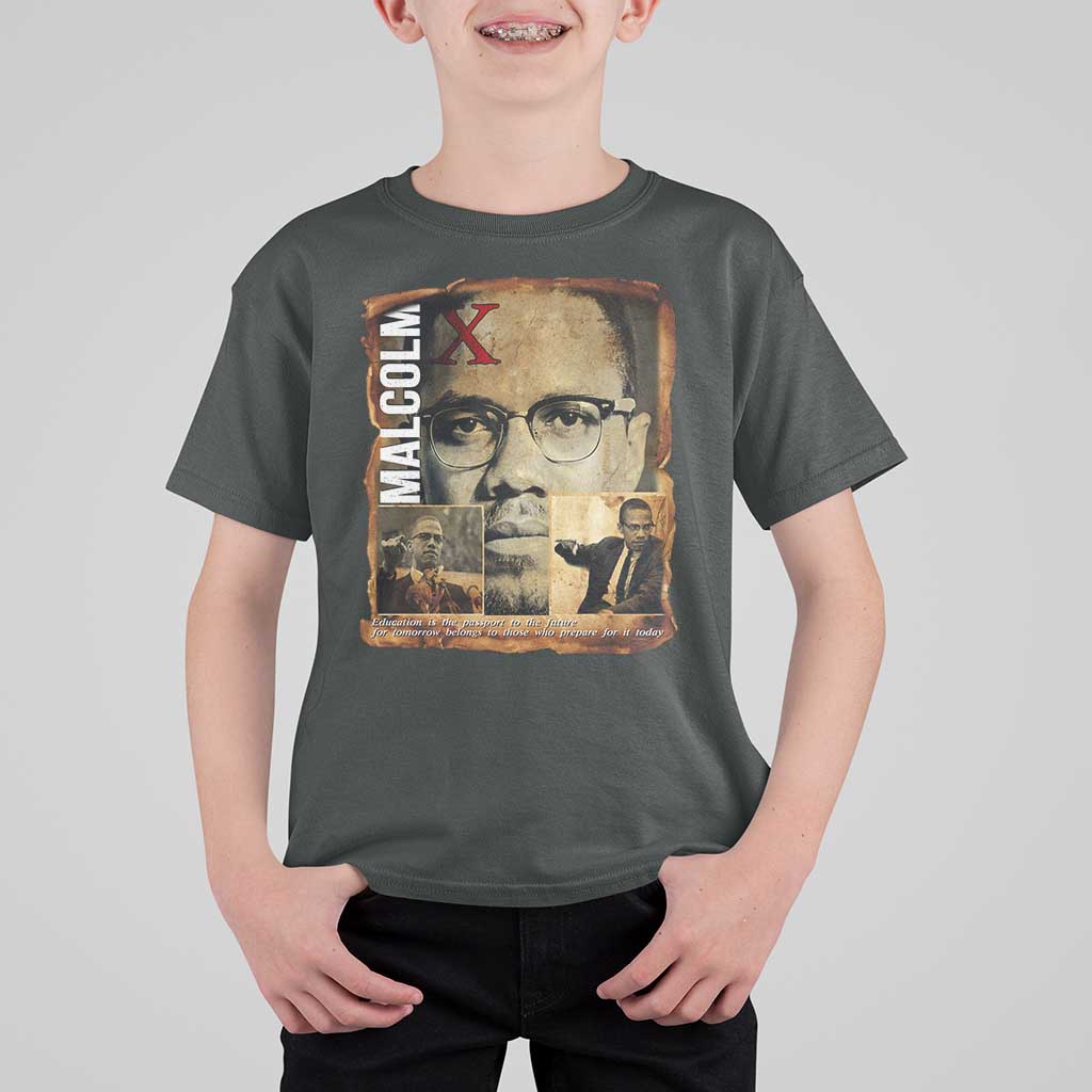 Education Is The Passport To The Future T Shirt For Kid Malcolm X Quote - Wonder Print Shop