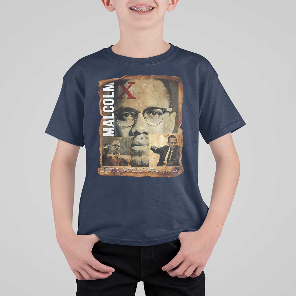 Education Is The Passport To The Future T Shirt For Kid Malcolm X Quote - Wonder Print Shop