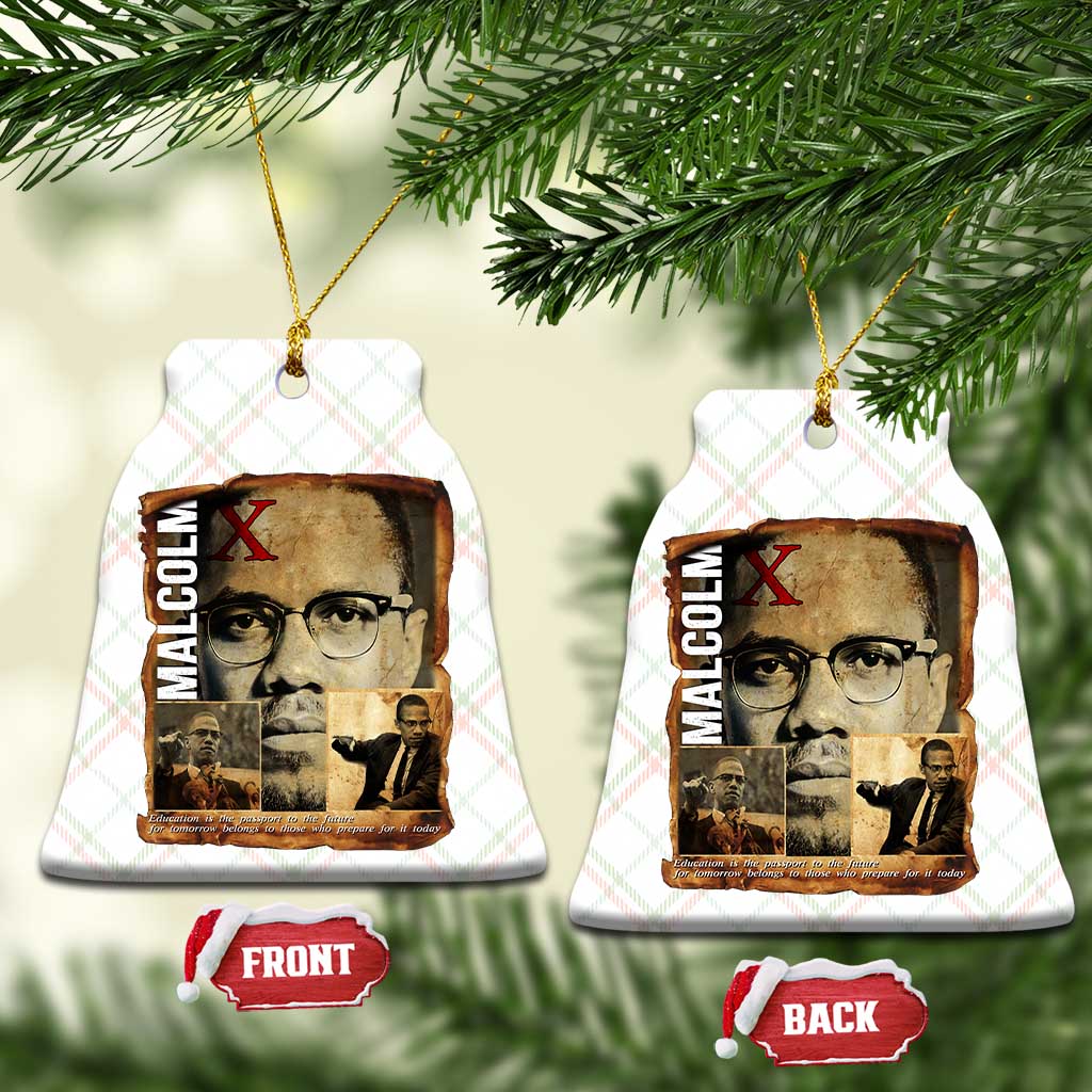 Education Is The Passport To The Future Ceramic Ornament Malcolm X Quote - Wonder Print Shop