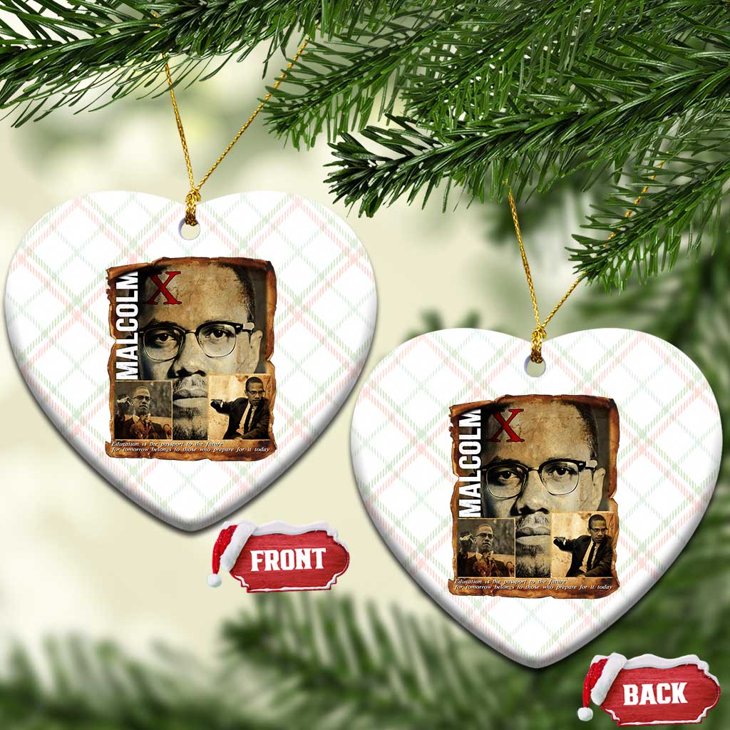 Education Is The Passport To The Future Ceramic Ornament Malcolm X Quote - Wonder Print Shop