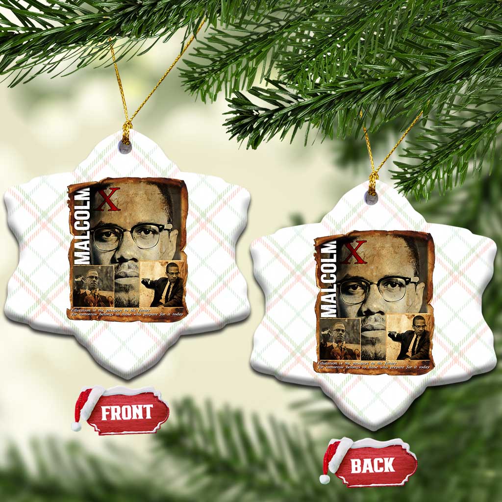 Education Is The Passport To The Future Ceramic Ornament Malcolm X Quote - Wonder Print Shop