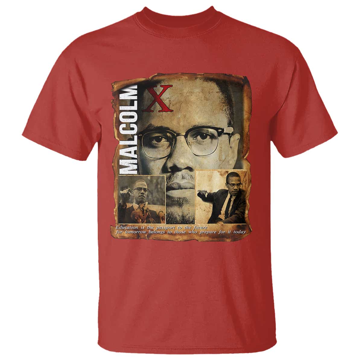 Education Is The Passport To The Future T Shirt Malcolm X Quote - Wonder Print Shop