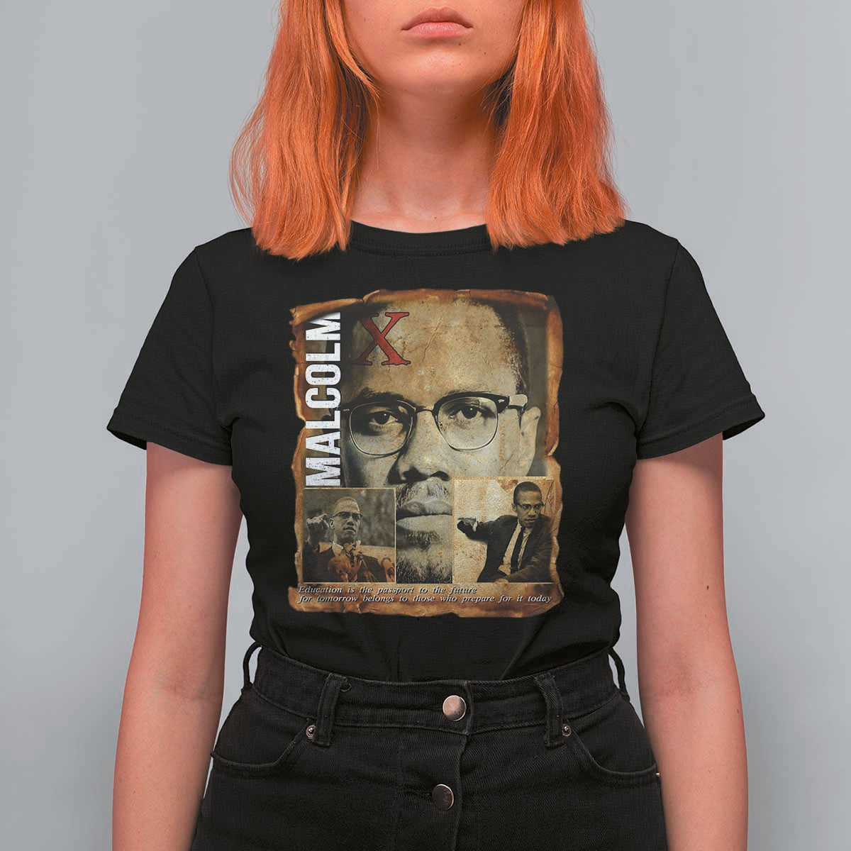Education Is The Passport To The Future T Shirt For Women Malcolm X Quote - Wonder Print Shop