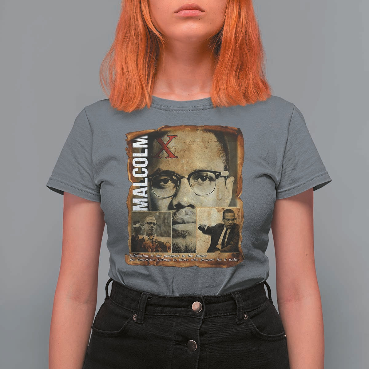 Education Is The Passport To The Future T Shirt For Women Malcolm X Quote - Wonder Print Shop