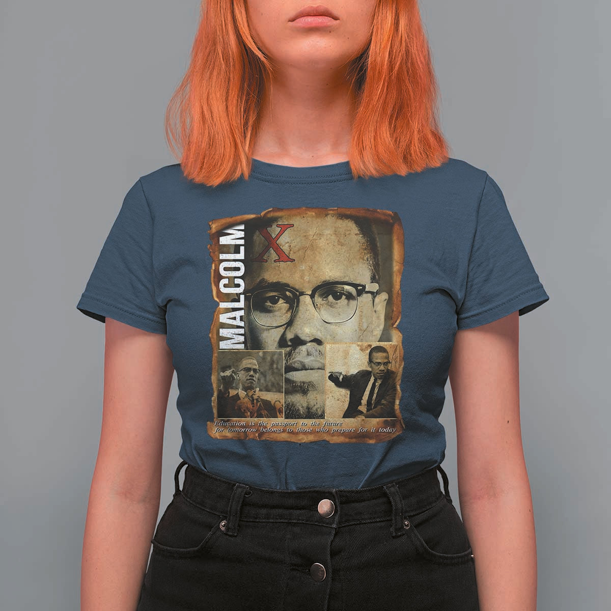 Education Is The Passport To The Future T Shirt For Women Malcolm X Quote - Wonder Print Shop