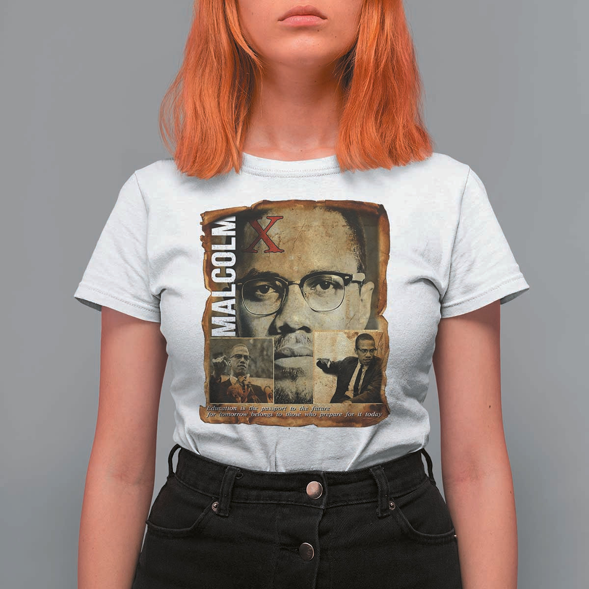 Education Is The Passport To The Future T Shirt For Women Malcolm X Quote - Wonder Print Shop