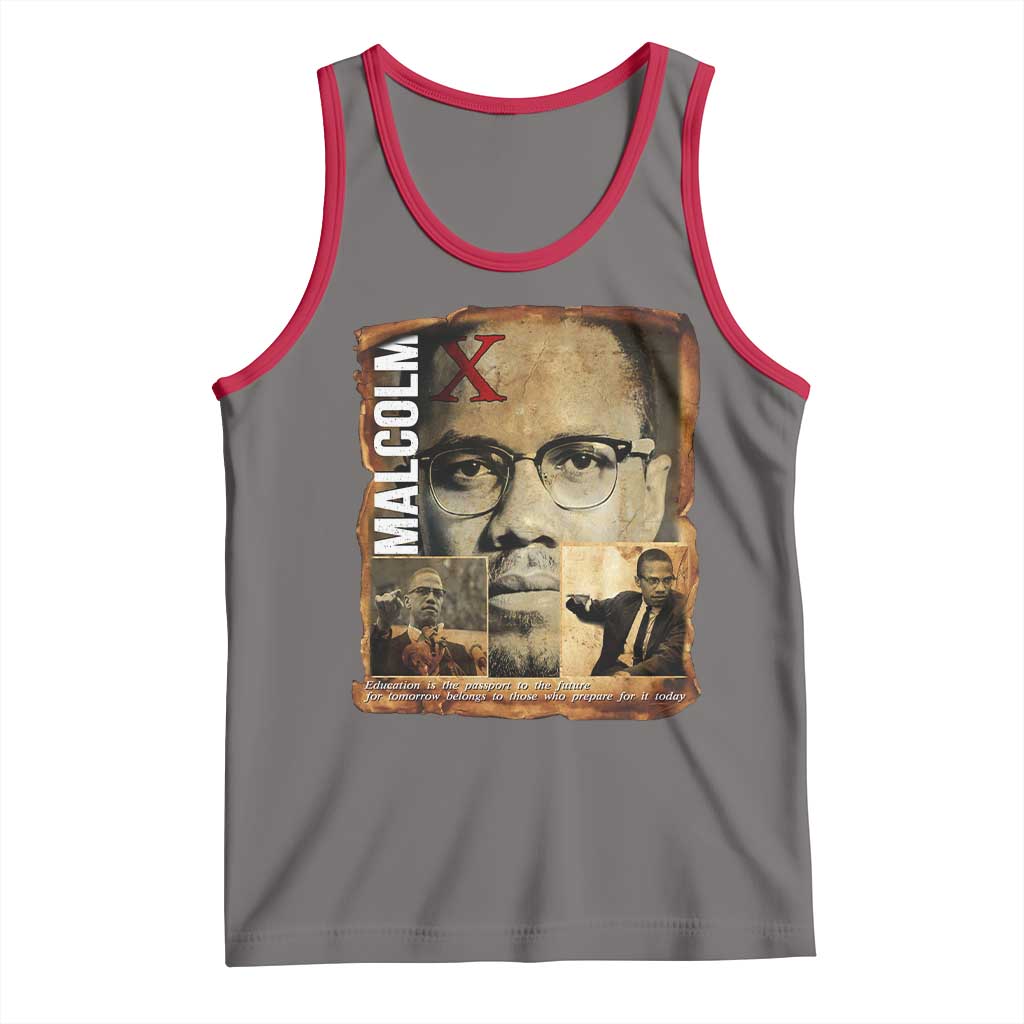 Education Is The Passport To The Future Tank Top Malcolm X Quote - Wonder Print Shop