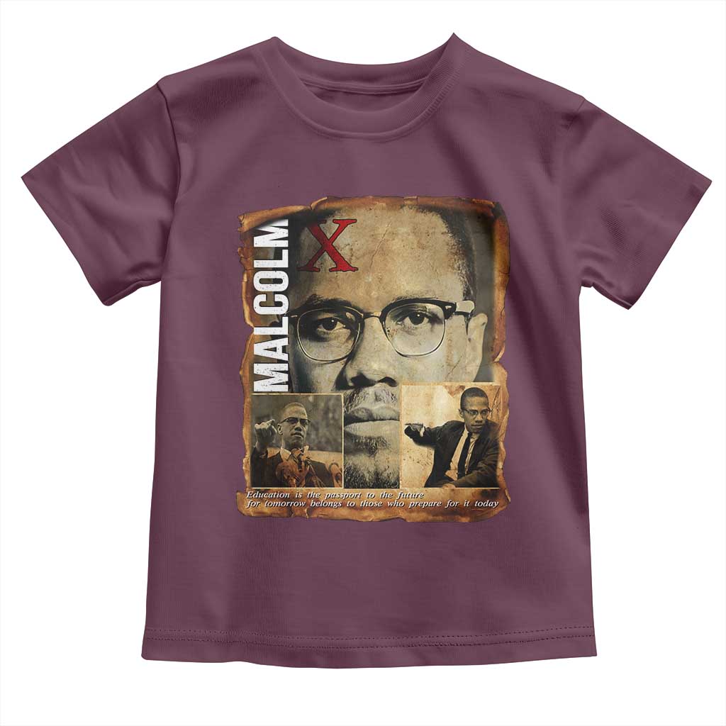 Education Is The Passport To The Future Toddler T Shirt Malcolm X Quote - Wonder Print Shop