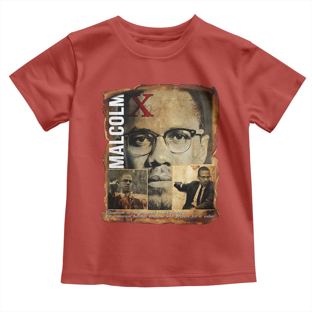 Education Is The Passport To The Future Toddler T Shirt Malcolm X Quote - Wonder Print Shop