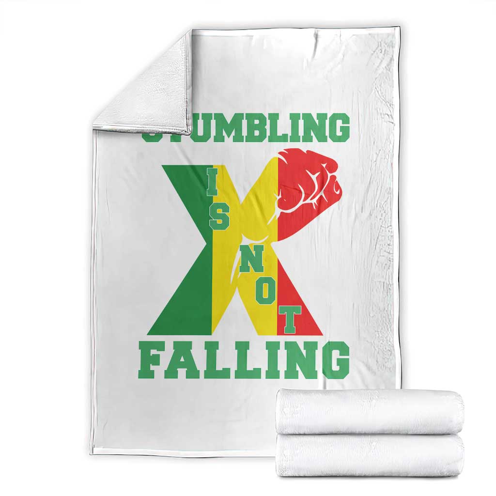 Stumbling Is Not Falling Throw Blanket African American Black History Month TS12