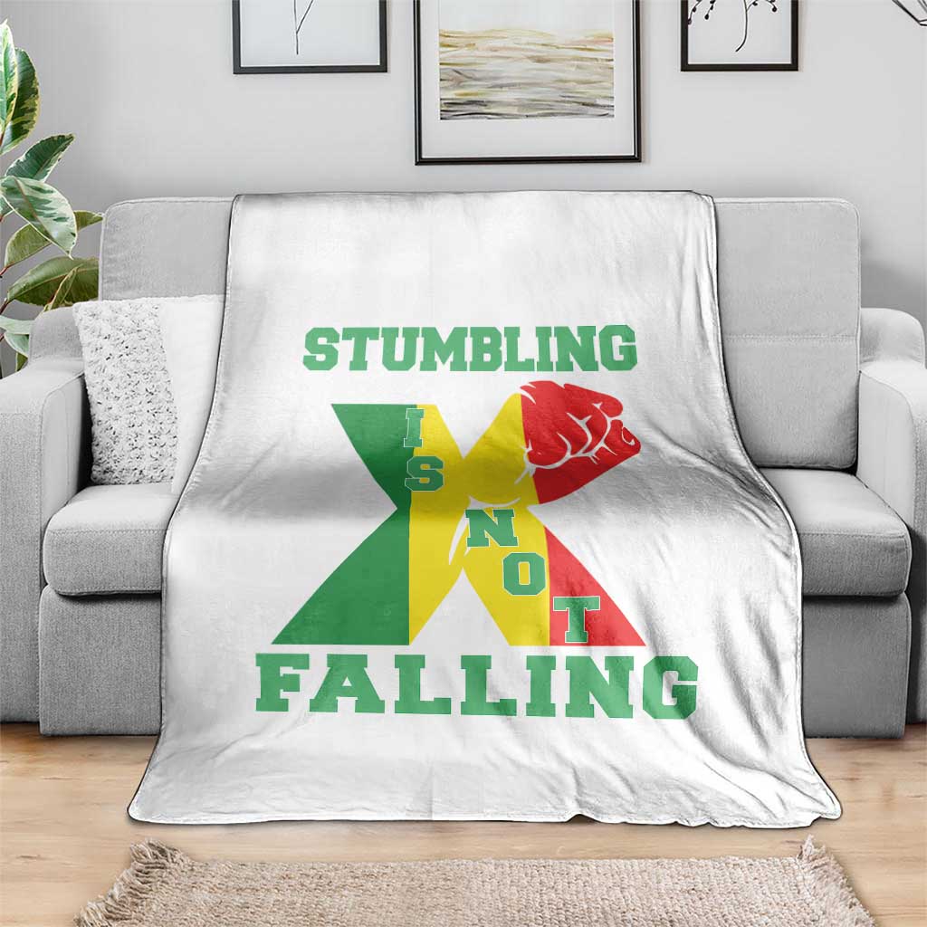 Stumbling Is Not Falling Throw Blanket African American Black History Month TS12