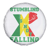 Stumbling Is Not Falling Spare Tire Cover African American Black History Month TS12