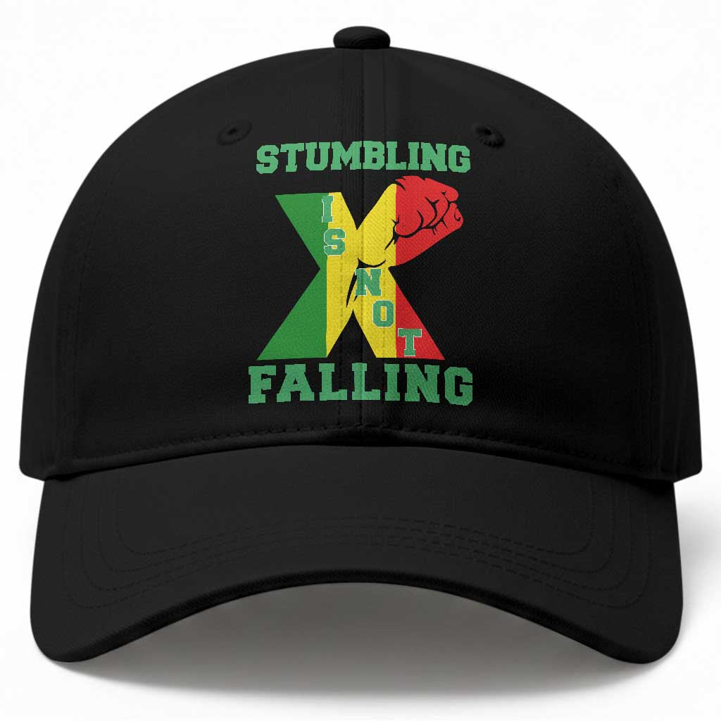 Stumbling Is Not Falling Baseball Cap African American Black History Month